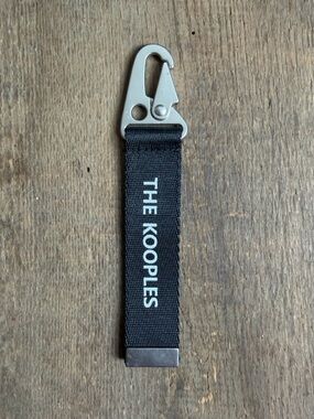 The Kooples Black and White Branded Key Strap